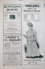 Casacos Shoolbred com estampa antiga 1905 Kodak Hampers Gamage Bazaar brinquedos 20º comprar usado  Enviando para Brazil