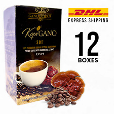 Gano Excel Cafe 3 w 1 Oryginalna kawa Ganoderma Reishi 12 pudełek Darmowa wysyłka na sprzedaż  Wysyłka do Poland