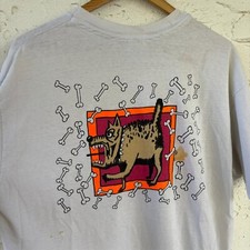 Vintage Raro Anos 80 Surf Skate Nar - Lee Dog Punk Angry Dog Bone Branco GG comprar usado  Enviando para Brazil
