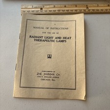 Lâmpadas antigas de terapia de luz radiante e terapia térmica uso manual propaganda comprar usado  Enviando para Brazil