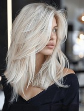 Peruca Balayage platina loira destaque renda frente 100% cabelo humano 13x4 comprar usado  Enviando para Brazil