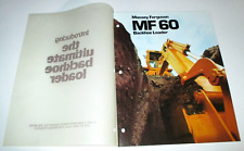 Retroescavadeira Massey Ferguson MF 60 trator carregadeira folheto de vendas literatura anúncio 1978 comprar usado  Enviando para Brazil