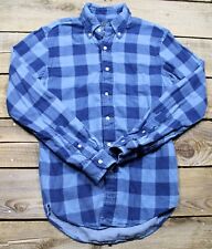 Camisa polo masculina Ralph Lauren com botões SP índigo dupla face xadrez flanela, usado comprar usado  Enviando para Brazil