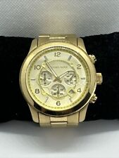Relógio masculino Michael Kors Runway MK8077 ouro aço inoxidável mostrador analógico JNA801 comprar usado  Enviando para Brazil