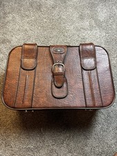 Bagagem de mão vintage de couro marrom com fivela tamanho médio comprar usado  Enviando para Brazil