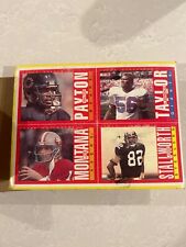 Caja de fútbol americano Topps 1985 parte inferior panel N-O - Payton Montana Taylor Stallworth en muy buena condición segunda mano  Embacar hacia Argentina