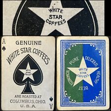 Cartas de baralho de pôquer antigas Java Columbus c1905 White Star café grau baixo, usado comprar usado  Enviando para Brazil