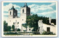 Usado, Cartão postal Mission Concepción em San Antonio Texas comprar usado  Enviando para Brazil