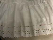 Bedskirt white eyelet for sale  Manchester