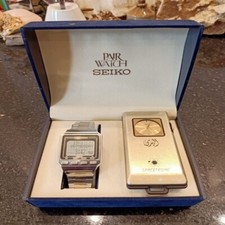1984 RARO RELÓGIO ISLÂMICO DIGITAL SEIKO SPACETRONIC dourado W030-0010, usado comprar usado  Enviando para Brazil
