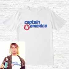 Camiseta Capitão América (usada por Kurt Cobain / Nirvana) comprar usado  Enviando para Brazil