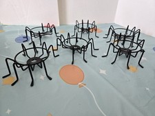 (6) Suportes para cupcake de metal preto Halloween em forma de pernas de aranha novo sem etiquetas comprar usado  Enviando para Brazil