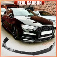 Spoiler labial dianteiro REAL CARBON para Audi S3 8V A3 SLINE Sedan 2017-2021 comprar usado  Enviando para Brazil