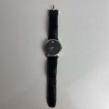 Relógio suíço de quartzo Movado Museum 07.1.14.1142 mostrador preto 40 mm aço inoxidável, usado comprar usado  Enviando para Brazil