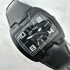 Relógio de couro masculino Zoo York preto 44 mm de largura, nova bateria  comprar usado  Enviando para Brazil