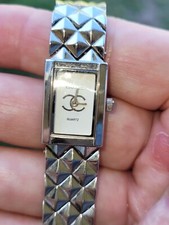 Usado, Vintage Chanel Relógio de Quartzo Quadrado Branco Face-Funciona Boa Nova Bateria-S/N 50713 C comprar usado  Enviando para Brazil