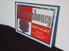 Plaque verre kronenbourg d'occasion  Cany-Barville