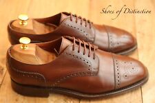 Usado, Sapatos Sanders Diplomat Derby Brogue de Couro Marrom Reino Unido 8 F EUA 9 UE 42 comprar usado  Enviando para Brazil