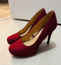 Red suede pumps for sale  Port Saint Lucie