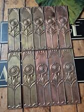 Antigua placa de puerta de empuje de dedo Art Nouveau artesanías vintage Reg# segunda mano  Embacar hacia Mexico