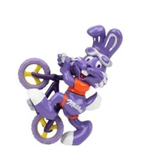 Figurka Królik Milka Kraft Food 2002 Plastikowe zabawki 3 1/2''' Królik na rowerze, używany na sprzedaż  PL