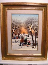 Quadro naif olio usato  Luino