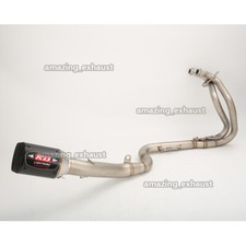 Silenciador de carbono tubo frontal de escape completo para Kawasaki Ninja 300 250 Z300 2013-2016, usado comprar usado  Enviando para Brazil