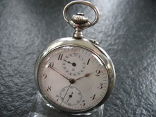Taschenuhr chronograph silber gebraucht kaufen  Deutschland