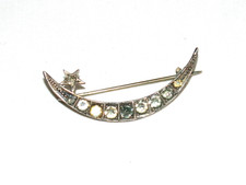 crescent moon brooch for sale  LONDON