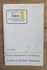 Universite paris sorbonne d'occasion  Expédié en Belgium