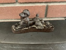 Usado, Estatueta decorativa vintage de poodle de ferro fundido - 6 1/4” de comprimento comprar usado  Enviando para Brazil