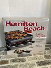 Parrilla de fiesta Hamilton Beach Raclette #31602 sirve 8 nueva en caja abierta segunda mano  Embacar hacia Mexico
