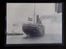 FOTO NEGATIVA VINTAGE 1913 navio a vapor SS Imperator MAIDEN VOYAGE bandeira fumaça #12 comprar usado  Enviando para Brazil