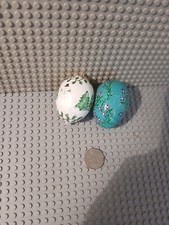 2 ovos de Páscoa pintados à mão ocos reais para pendurar decoração um Natal comprar usado  Enviando para Brazil