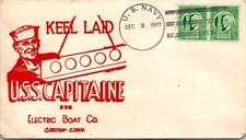 GOLDPATH: CAPA NAVAL DOS EUA 1943 QUILHA COLOCADA, US CAPITAINE, PAR CV772_P24 comprar usado  Enviando para Brazil