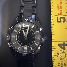 Usado, Relógio masculino modelo preto FOSSIL 10 ATM analógico quartzo design redondo usado excelente comprar usado  Enviando para Brazil