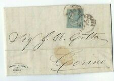 1864 Gênova Itália, selo comercial carta dobrada para Corino 15c comprar usado 1864 Gênova Itália, selo comercial carta dobrada para Corino 15c comprar usado  Enviando para Brazil