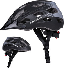 Kask górski Dunlop rozmiar M z tylnym światłem LED, czarny | towar B na sprzedaż  PL
