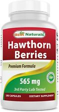 O Melhor Naturals Espinheiro-alvar Berry 565 Mg 180 Cápsulas, usado comprar usado  Enviando para Brazil