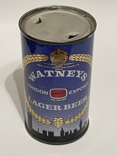 Lata de cerveja Watneys Lager Beer vazia flat top, Inglaterra Reino Unido, usado comprar usado  Enviando para Brazil