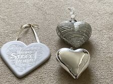 Heart ornament silver for sale  LOUTH