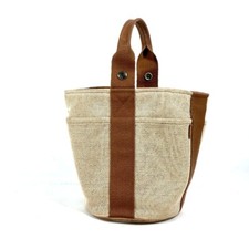 Bolsa HERMES Sakso PM tipo balde bolsa de mão Baketsu lona marrom comprar usado  Enviando para Brazil