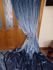 Blue cotton velvet for sale  ANSTRUTHER
