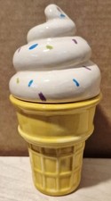 Jarro de doces vintage de cerâmica Scioto Pottery 1995 cone de sorvete 6,5" de altura bugiganga comprar usado  Enviando para Brazil