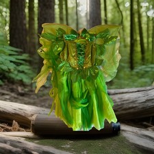 Fantasia de Halloween de fada da floresta verde para meninas com asas, tamanho 7-8 comprar usado  Enviando para Brazil