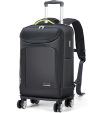  Mochila de viagem rolante, bolsa impermeável de 18 polegadas com 360° 15,6 polegadas preta comprar usado  Enviando para Brazil