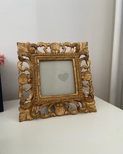 cadre miroir poser suspendre résine dorée ajouré style renaissance italienne d'occasion  Craponne
