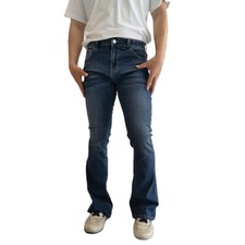 Calça jeans masculina jeans alargada alargada parte inferior do sino bootcut elástica comprar usado  Enviando para Brazil