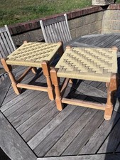 Pair wooden stools for sale  SEVENOAKS