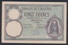 Billet algerie francs d'occasion  Avignon